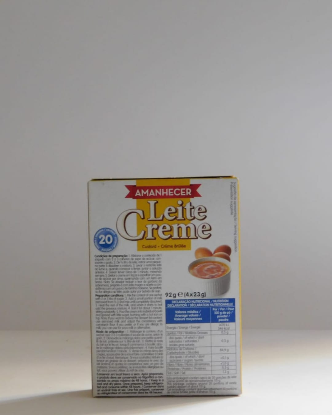 Preparado Leite Creme Amahecer 92 GR