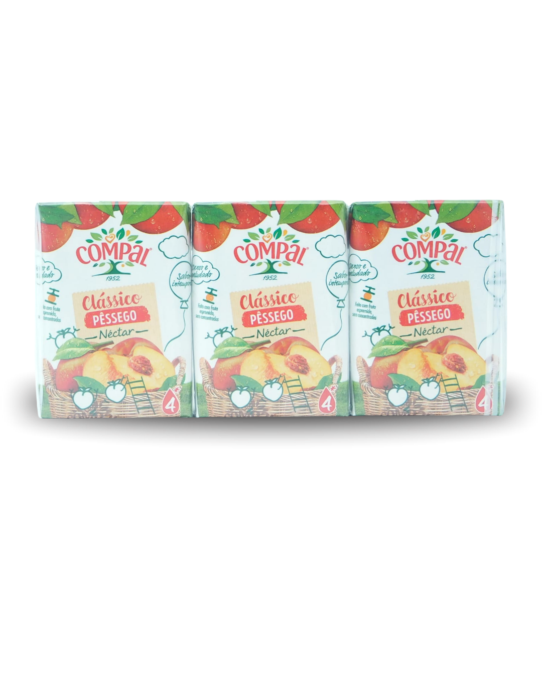 Néctar de Pêssego Compal Clássico 3x200 ML