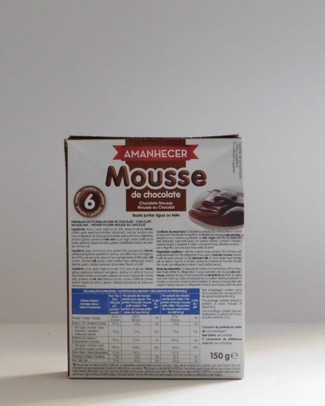 Mousse de Chocolate Amanhecer 150 GR
