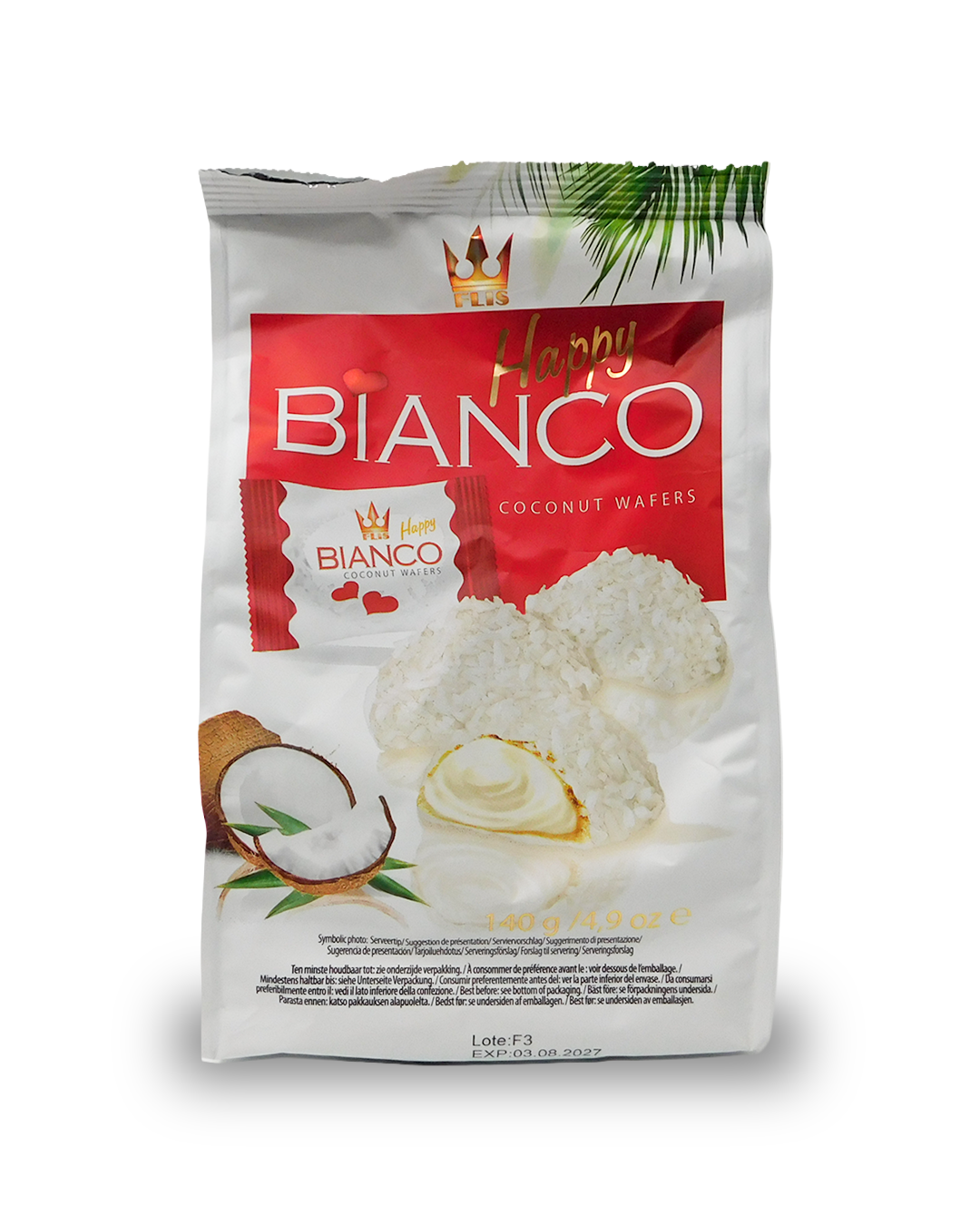 Elis Happy Bianco Coconut Wafers 140GR