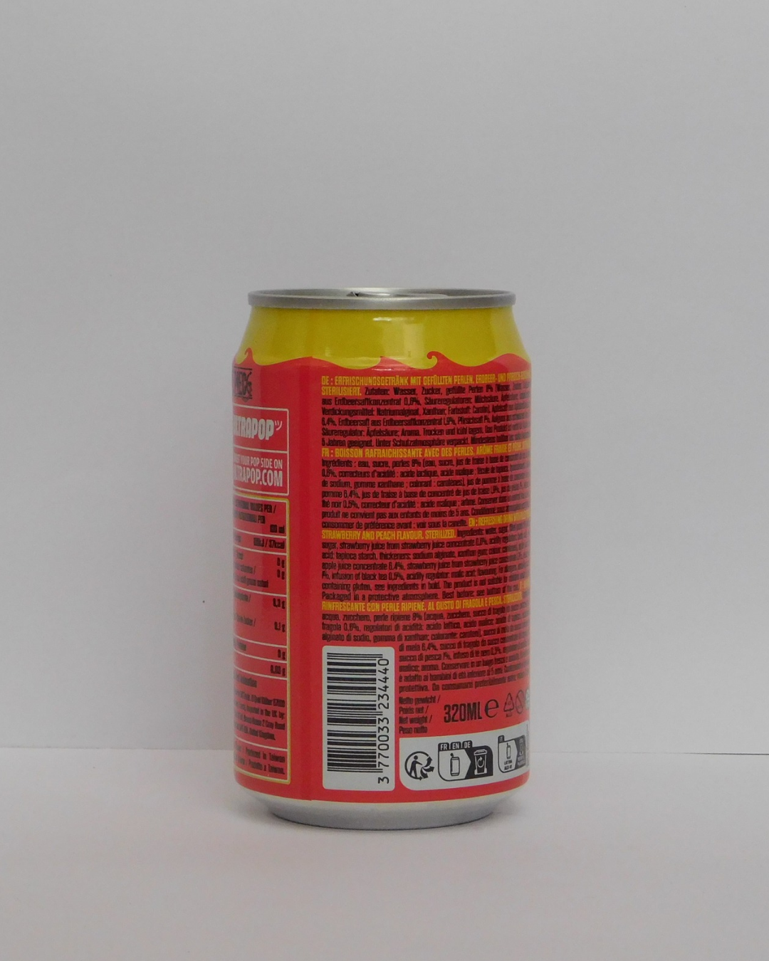 UltraPOP Luffy Bubble Tea Strawberry & Peach 320 ML