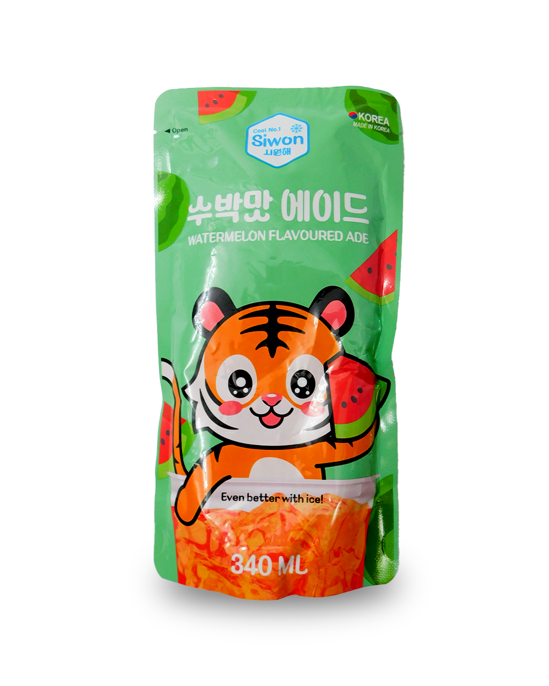 Pouch Drink Watermelon Flavoured Ade Siwon 340 ML