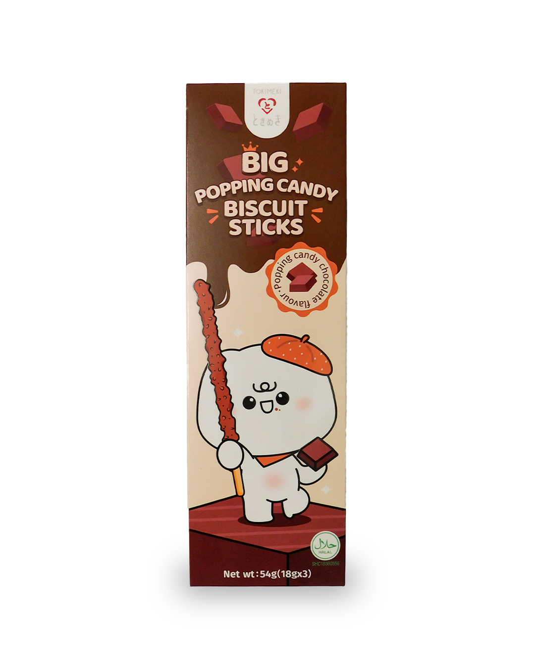 Tokimeki Big Popping Candy Sticks Chocolate 54 GR