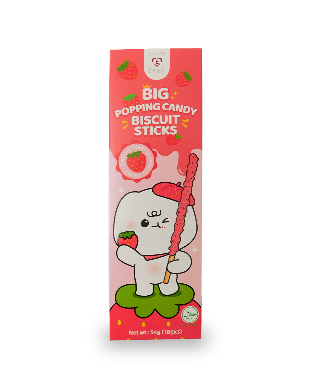 Tokimeki Big Popping Candy Sticks Strawberry 54 GR