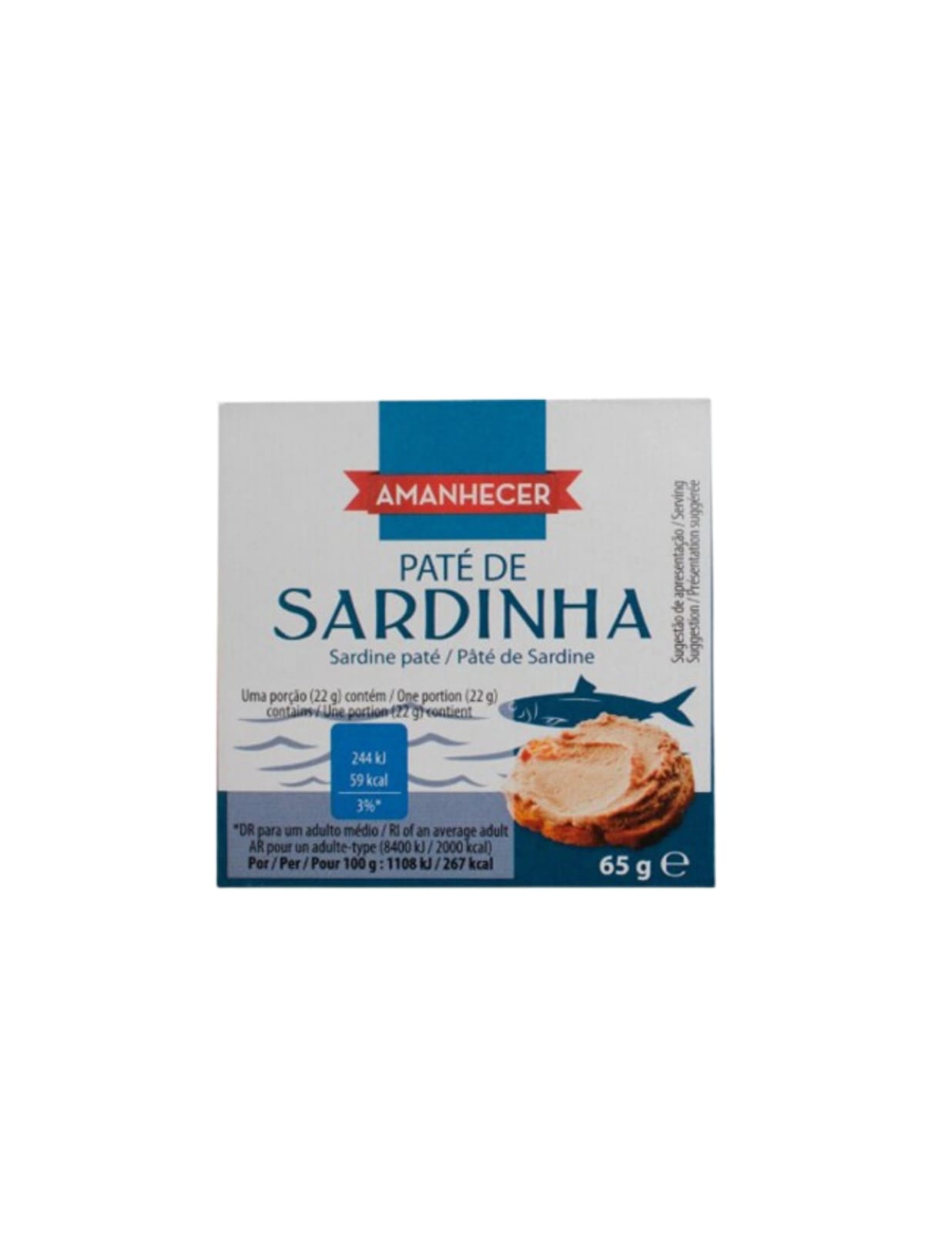 Paté de Sardinha Amanhecer 65 GR