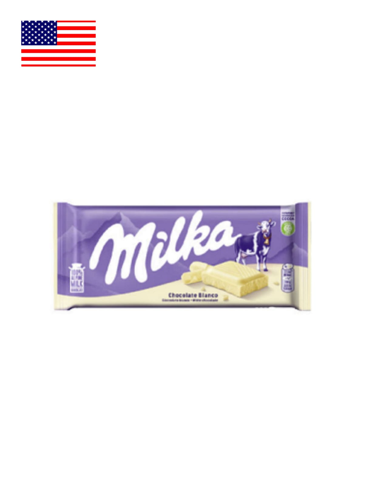 Tablete de Chocolate Branco Milka 100g