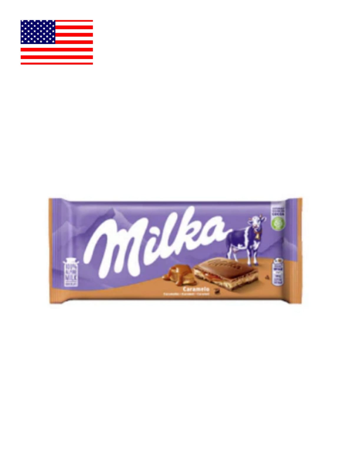 Tablete de Chocolate com Recheio Caramelo Milka 100g