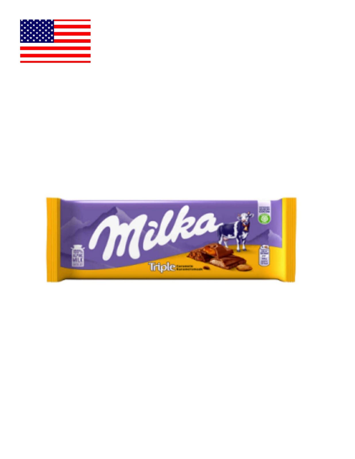 Tablete de Chocolate Triple Caramelo Milka 90 GR