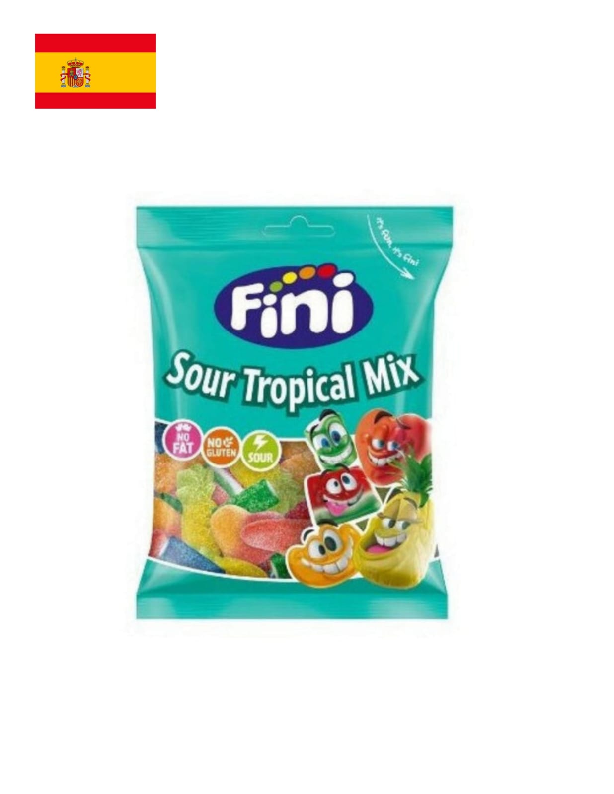 Gomas Sour Tropical Mix Fini 90 GR