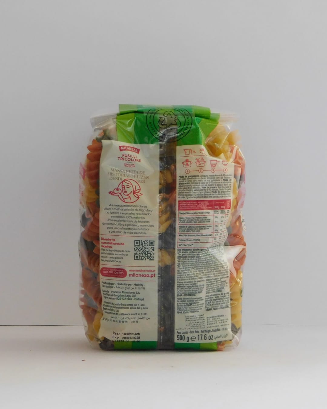 Espirais Tricolor Milaneza 500 Gr