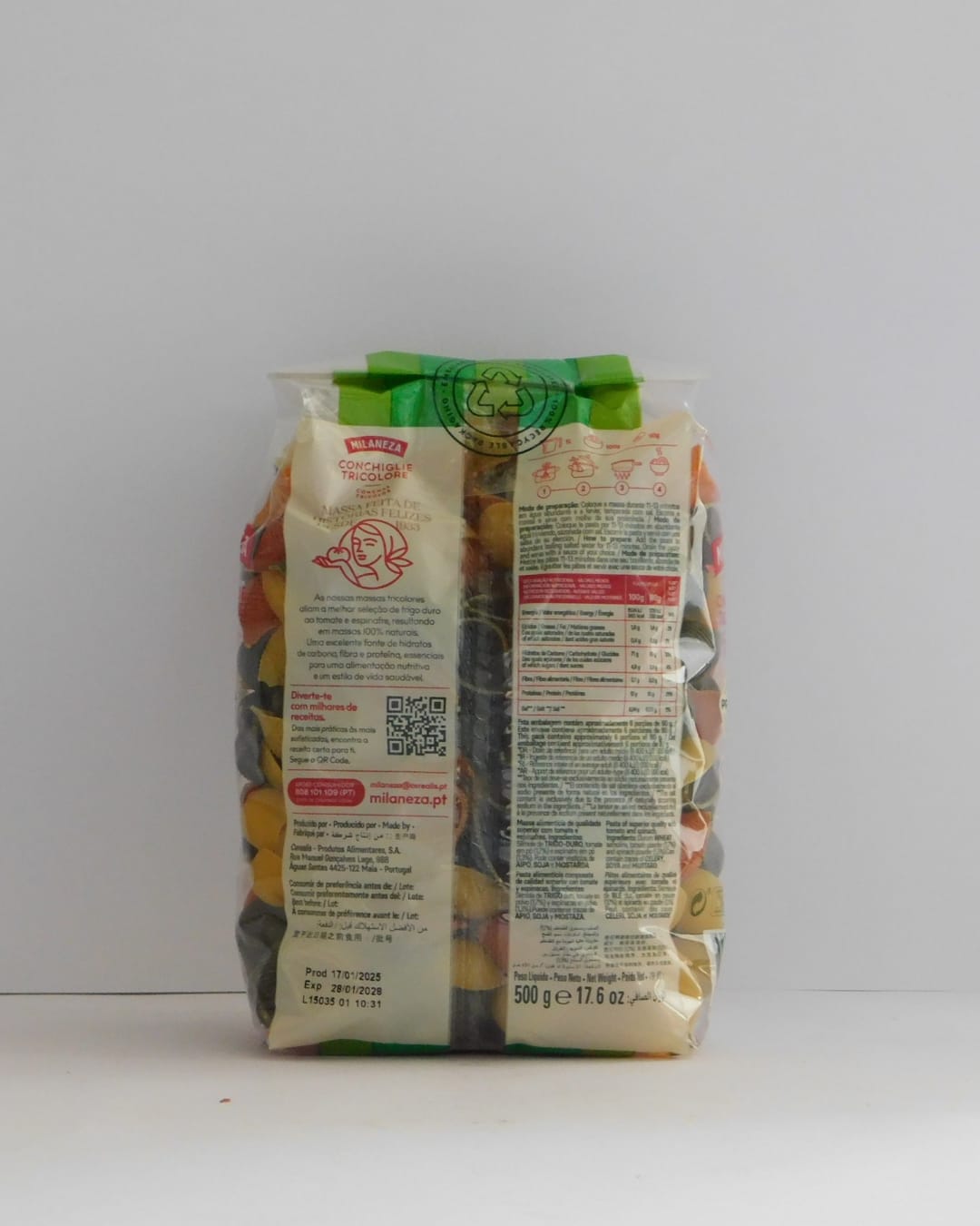 Conchas Tricolor Milaneza 500 GR