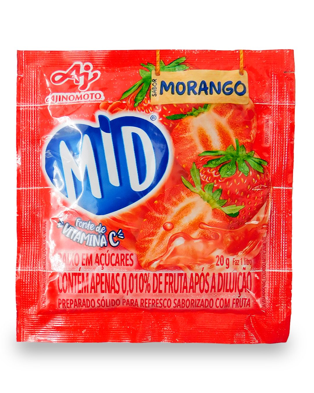 MID Morango Pó Refresco 20 GR