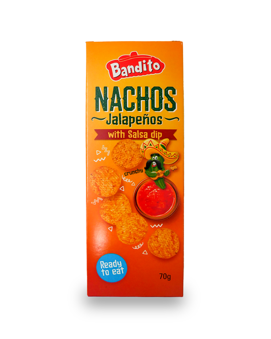 Bandito Nachos Jalapenos With Salsa Dip 70 GR
