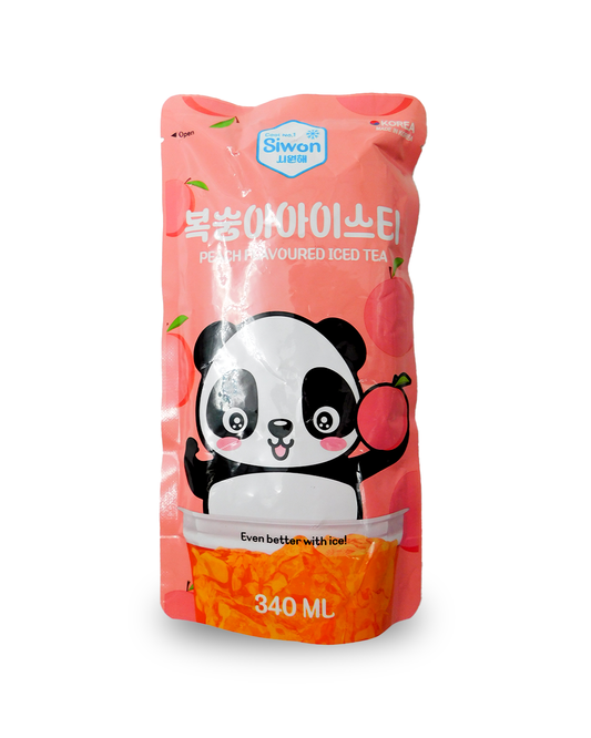 Pouch Drink Peach Flavoured Iced Tea Siwon 340 ML