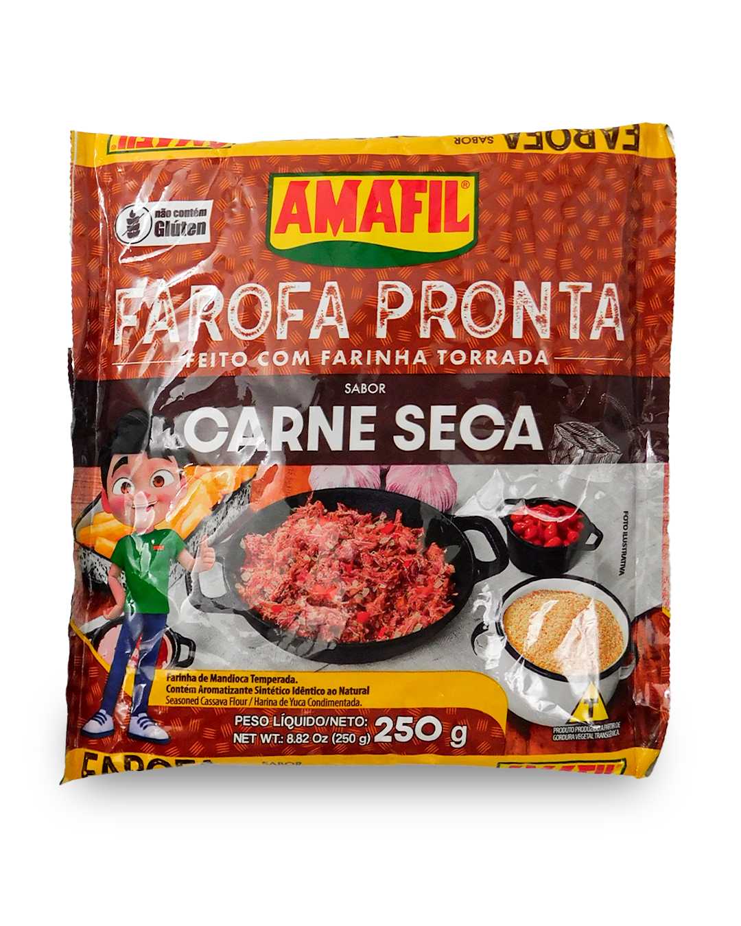 Farofa Pronta Carne Seca Amafil 250 GR