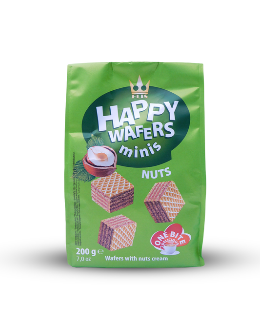 Happy Mini Wafers Nuts 200 GR