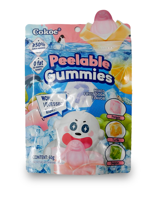 Cokoc Peelable Gummies Mixed Fruit Soda 60 GR