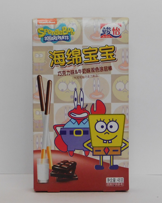 Sticks SPONGEBOB Choco Milk & Choco White JUNYI 48 GR