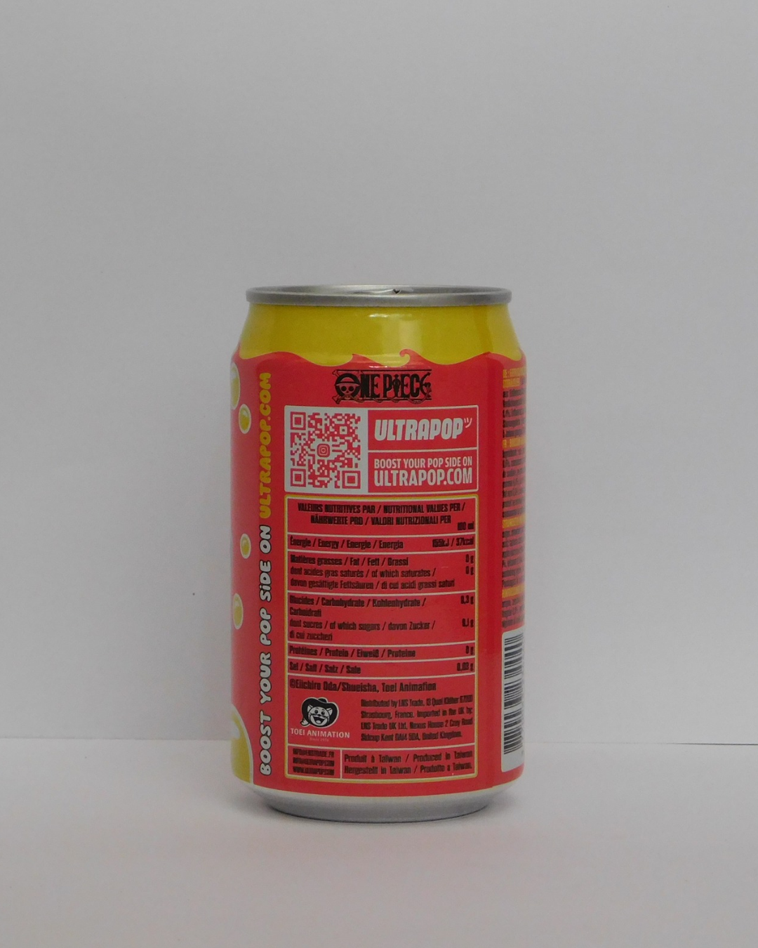 UltraPOP Luffy Bubble Tea Strawberry & Peach 320 ML