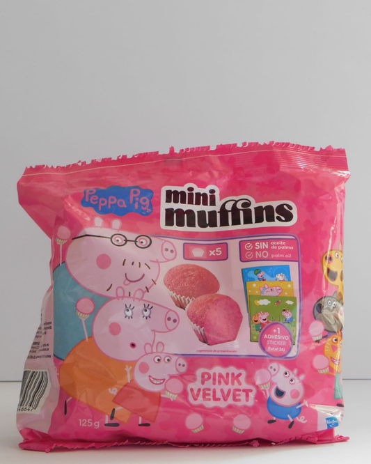 Mini Muffins Pink Velvet Peppa Pig 125 GR