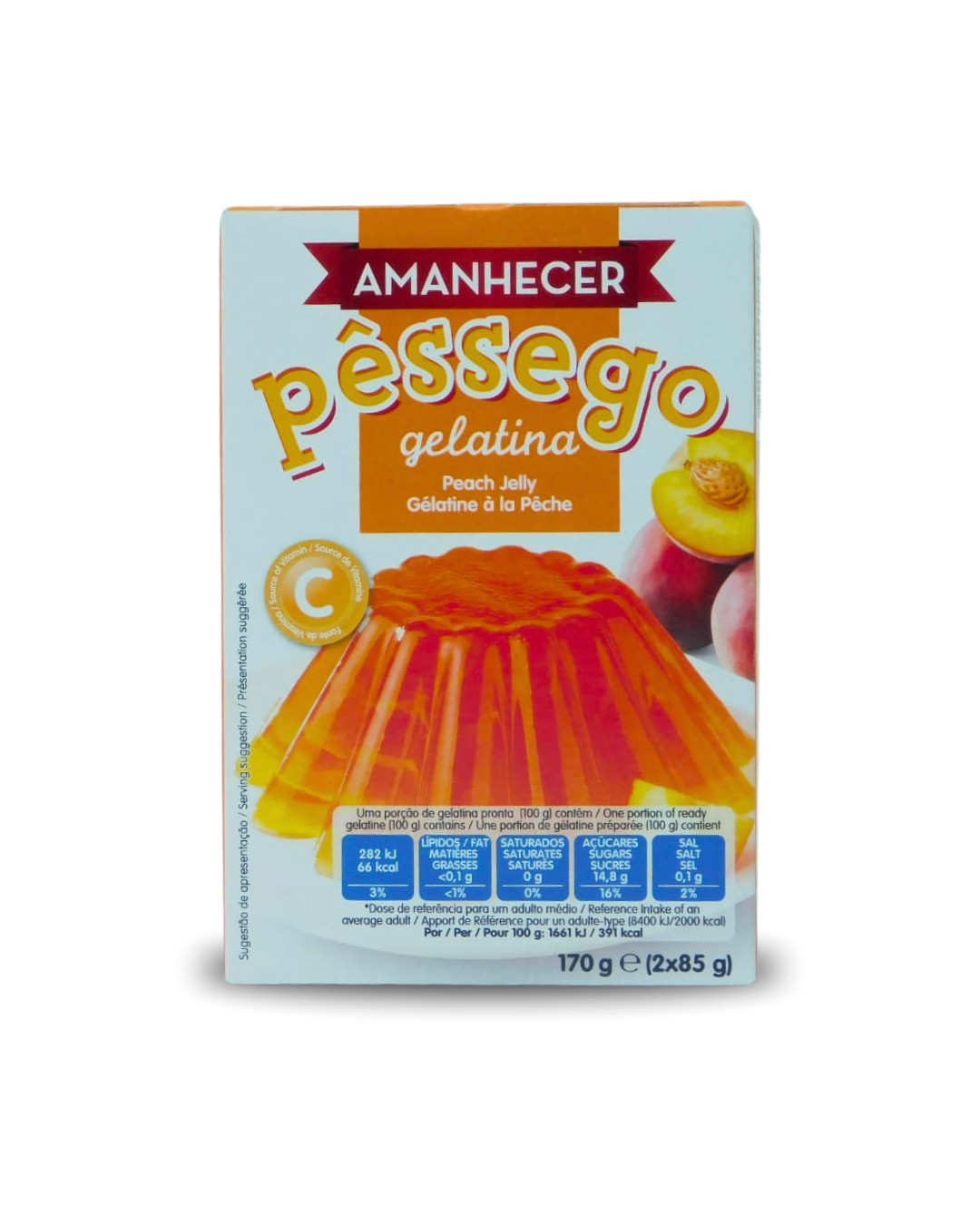 Gelatina Pêssego Amanhecer 170 GR