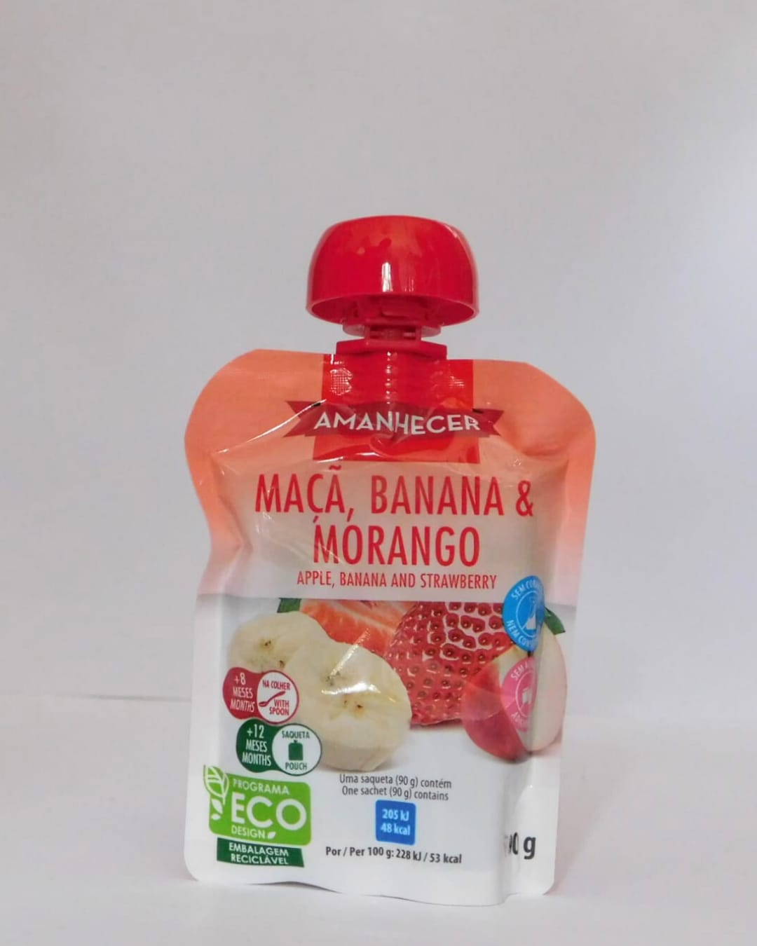 Bolsa de Fruta Maçã,Banana e Morango Amanhecer 90 GR